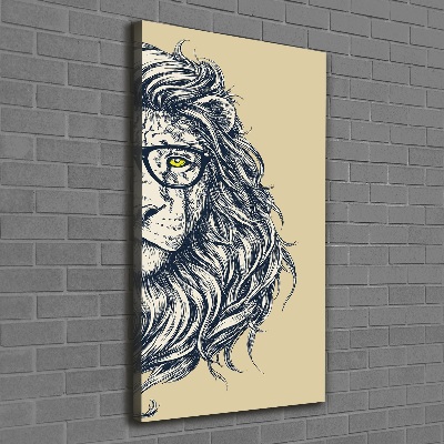 Canvas wall art Hipster lion