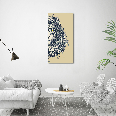 Canvas wall art Hipster lion