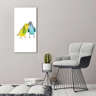 Large canvas wall art Faded parakeets