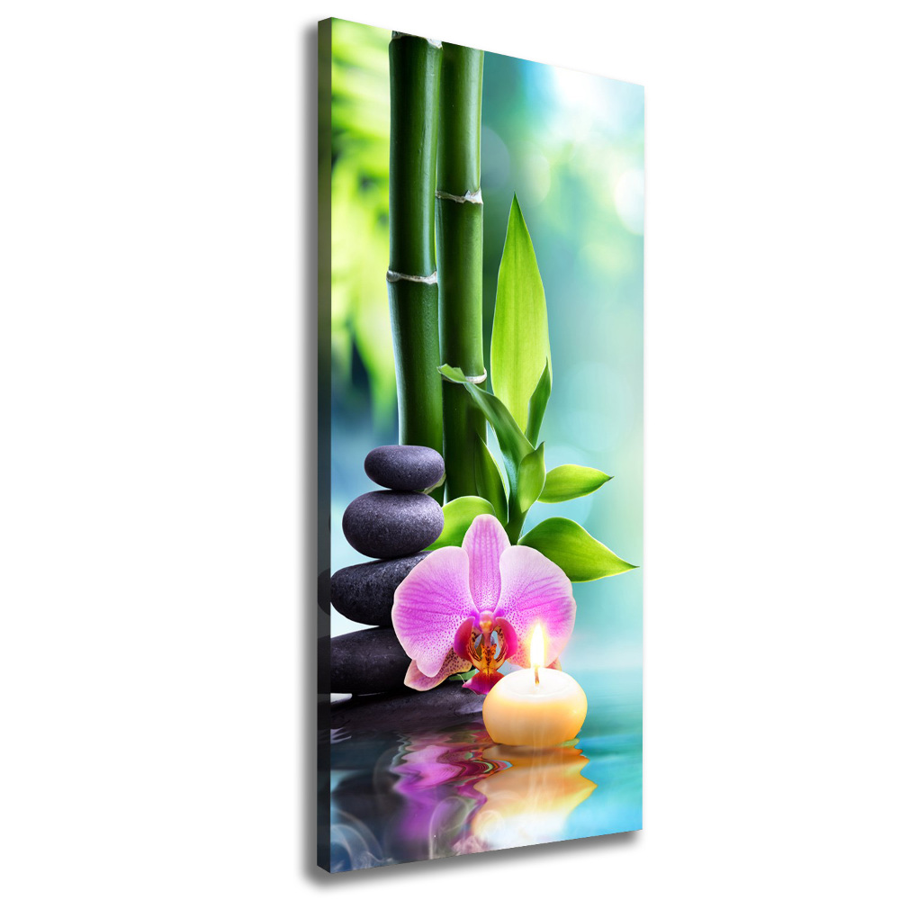 Canvas wall art Orchid and bamboo