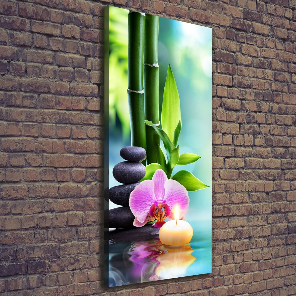 Canvas wall art Orchid and bamboo