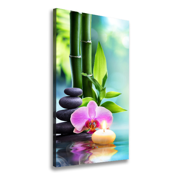 Canvas wall art Orchid and bamboo