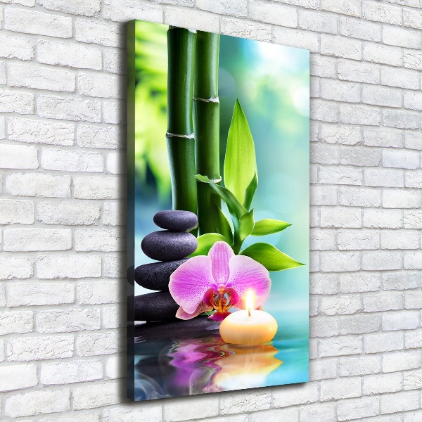 Canvas wall art Orchid and bamboo