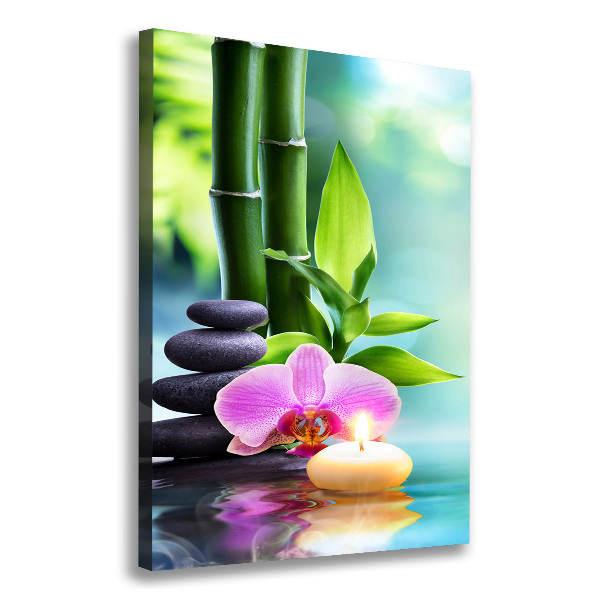 Canvas wall art Orchid and bamboo