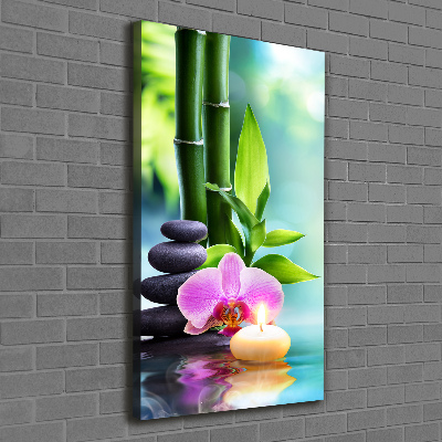 Canvas wall art Orchid and bamboo