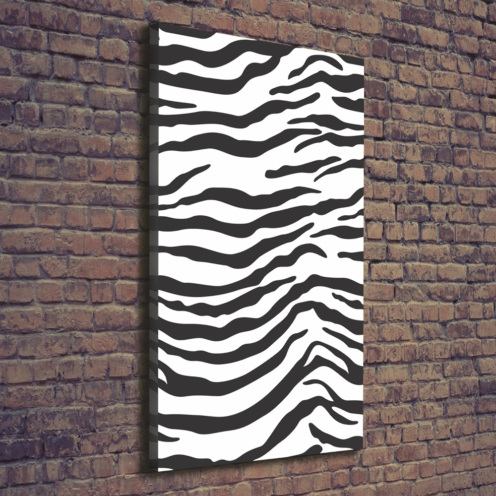 Canvas wall art Zebra background