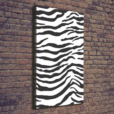 Canvas wall art Zebra background