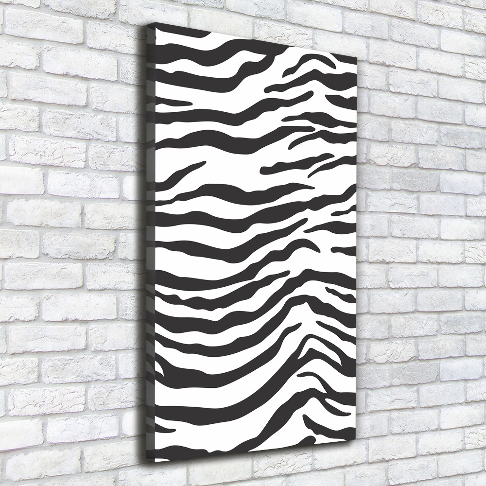 Canvas wall art Zebra background