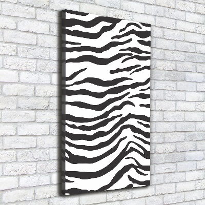 Canvas wall art Zebra background