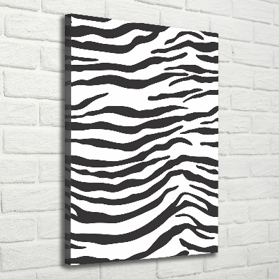 Canvas wall art Zebra background