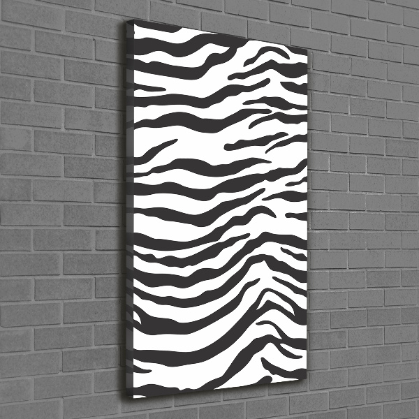 Canvas wall art Zebra background