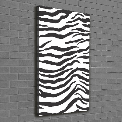 Canvas wall art Zebra background