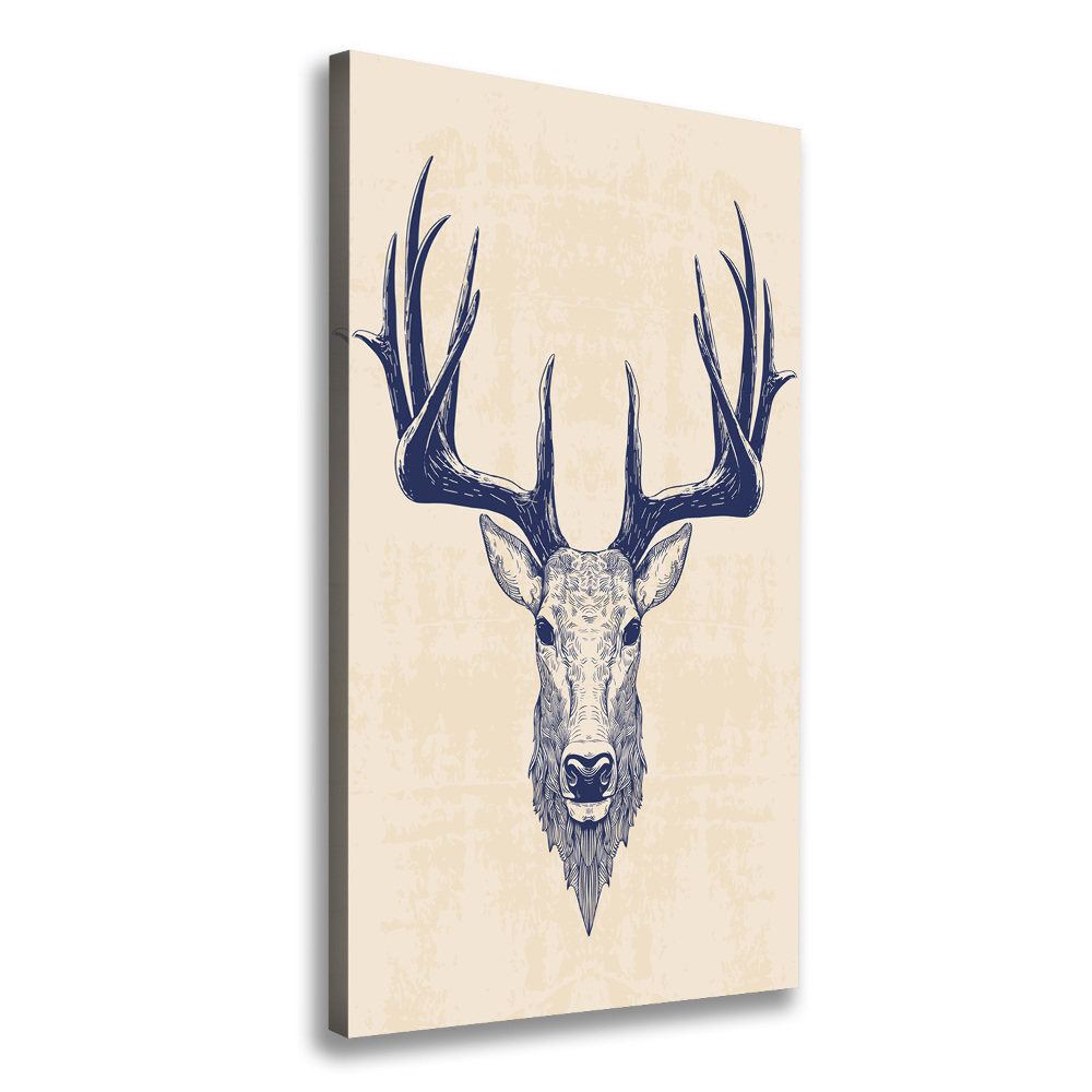 Large canvas wall art Deer head