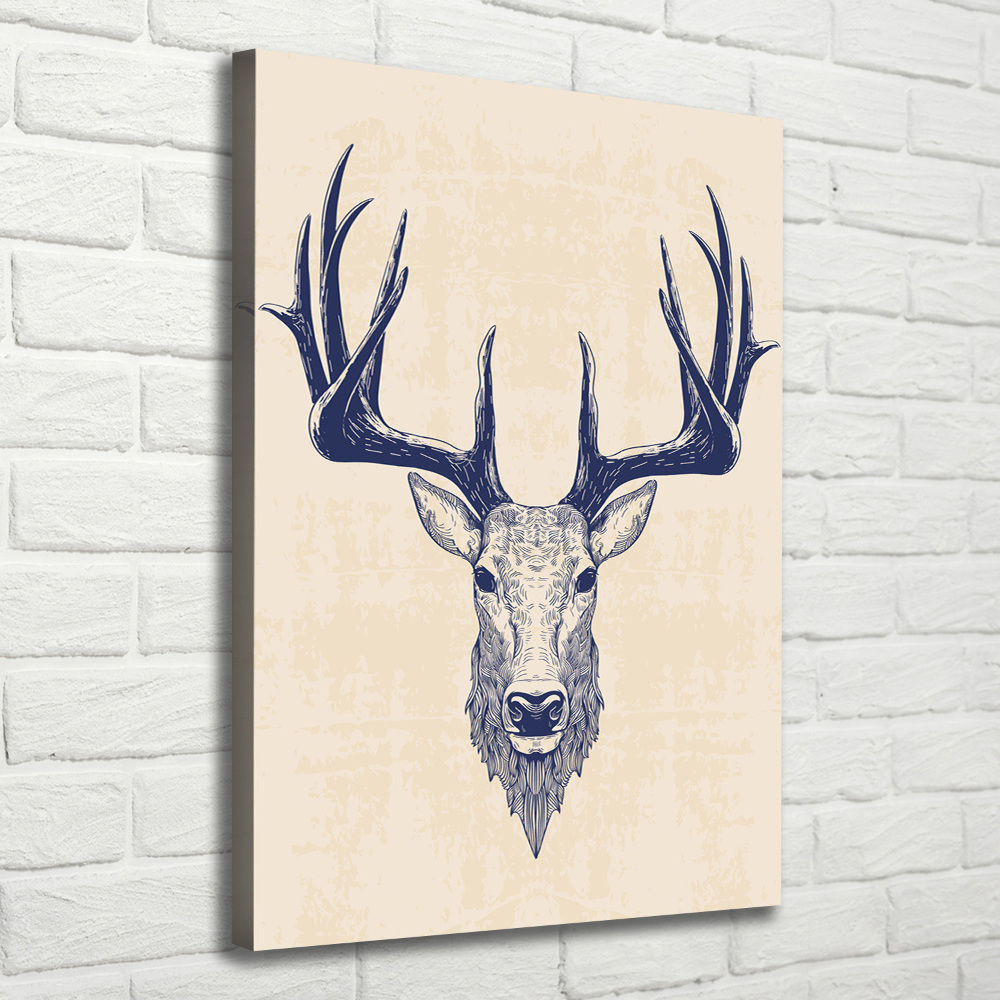 Large canvas wall art Deer head