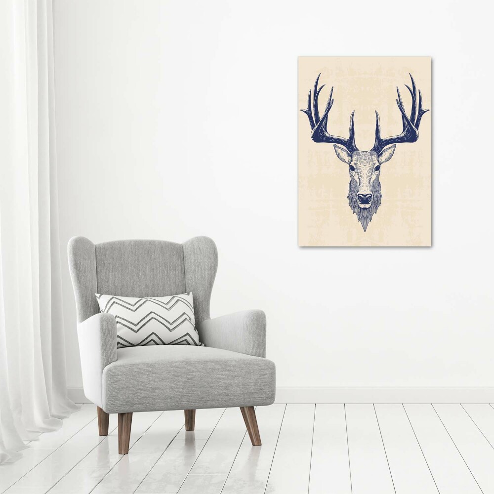 Large canvas wall art Deer head