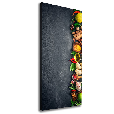 Large canvas wall art Spices and herbs