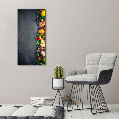 Large canvas wall art Spices and herbs