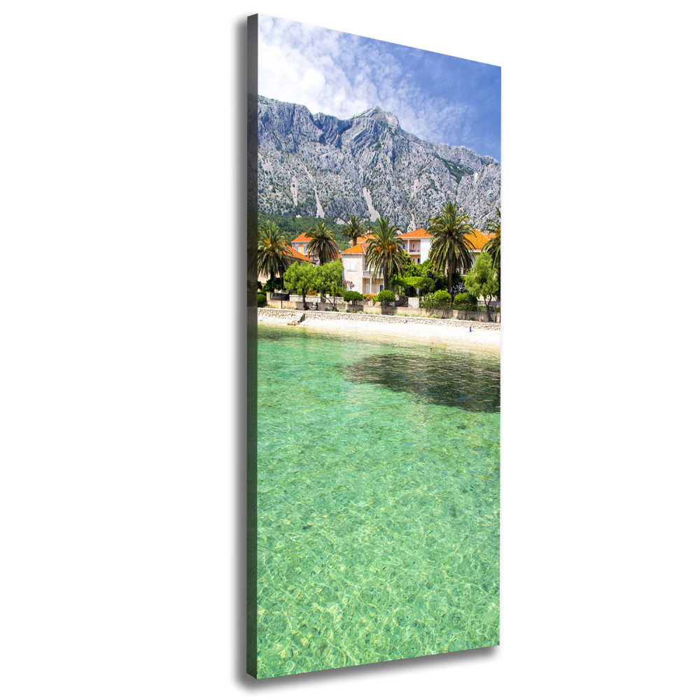 Wall art canvas large Beach in Croatia