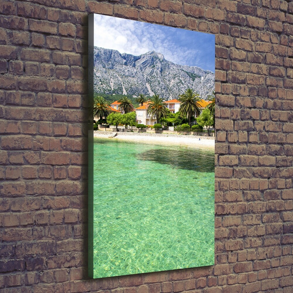 Wall art canvas large Beach in Croatia