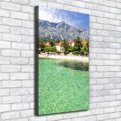 Wall art canvas large Beach in Croatia