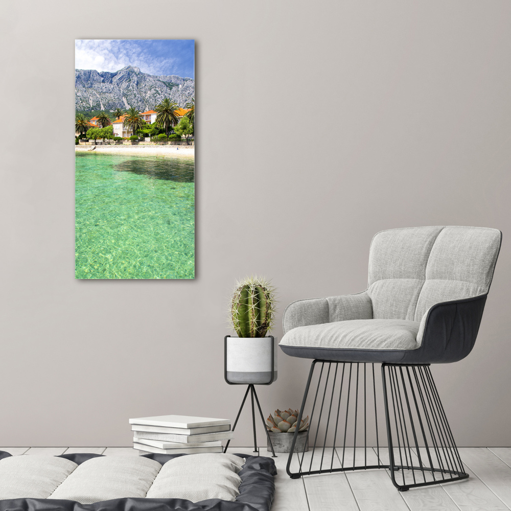 Wall art canvas large Beach in Croatia