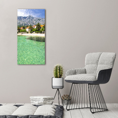 Wall art canvas large Beach in Croatia