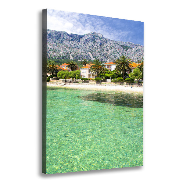 Wall art canvas large Beach in Croatia