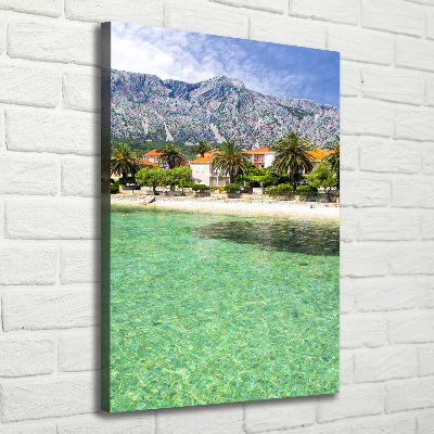 Wall art canvas large Beach in Croatia