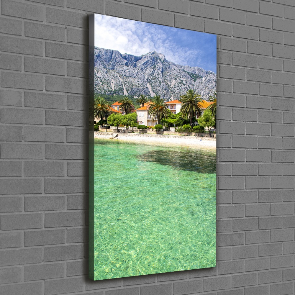 Wall art canvas large Beach in Croatia