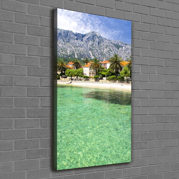 Wall art canvas large Beach in Croatia