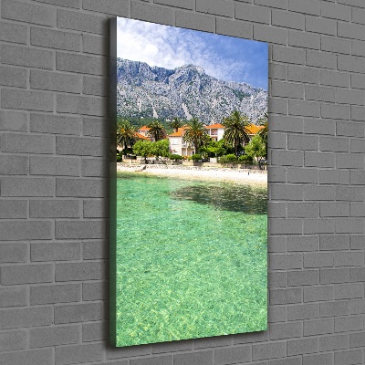 Wall art canvas large Beach in Croatia