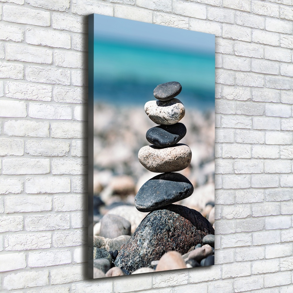 Large canvas wall art Stony beach