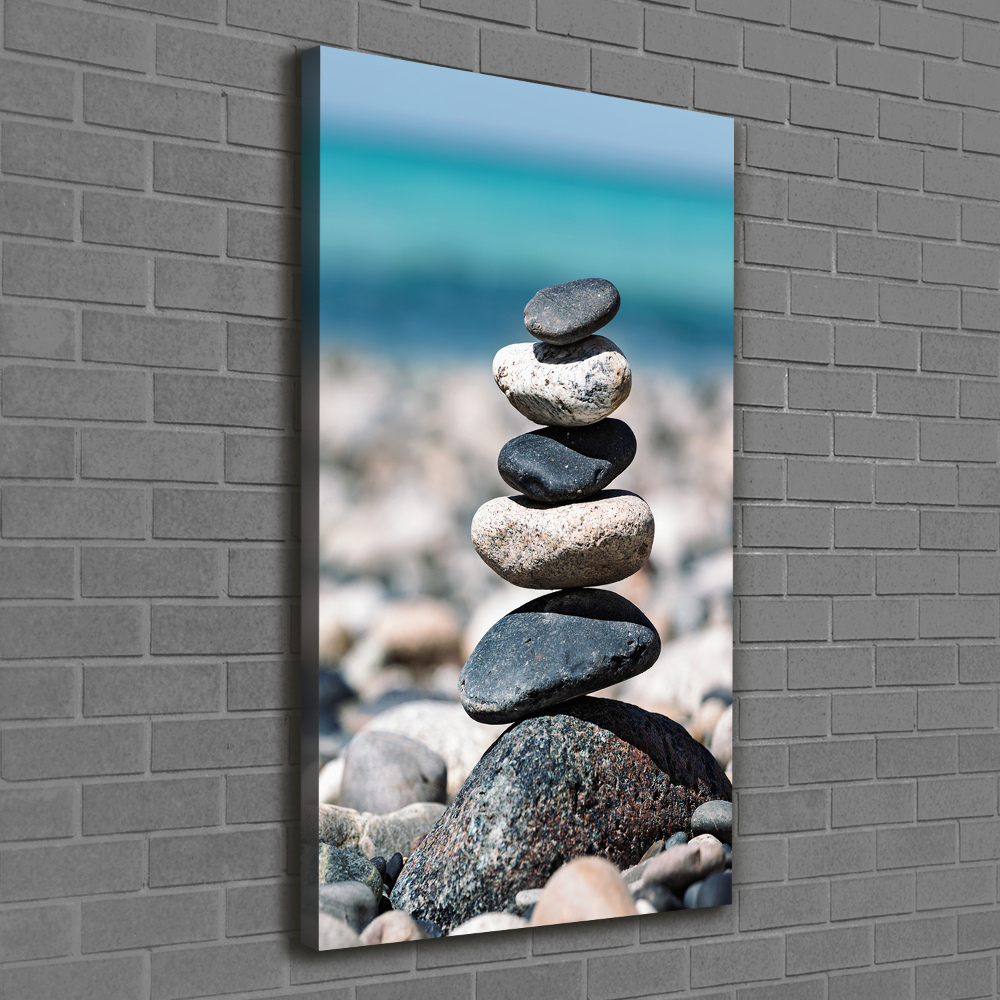 Large canvas wall art Stony beach