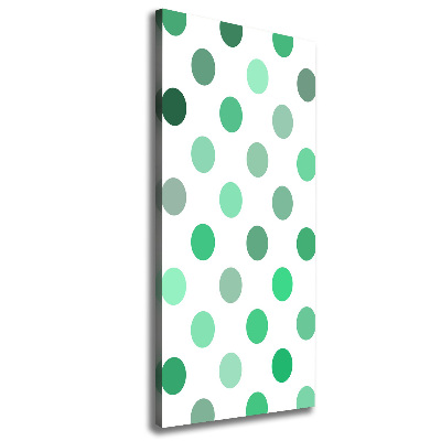 Canvas wall art Green dots