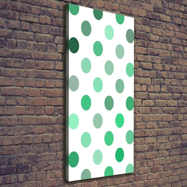 Canvas wall art Green dots