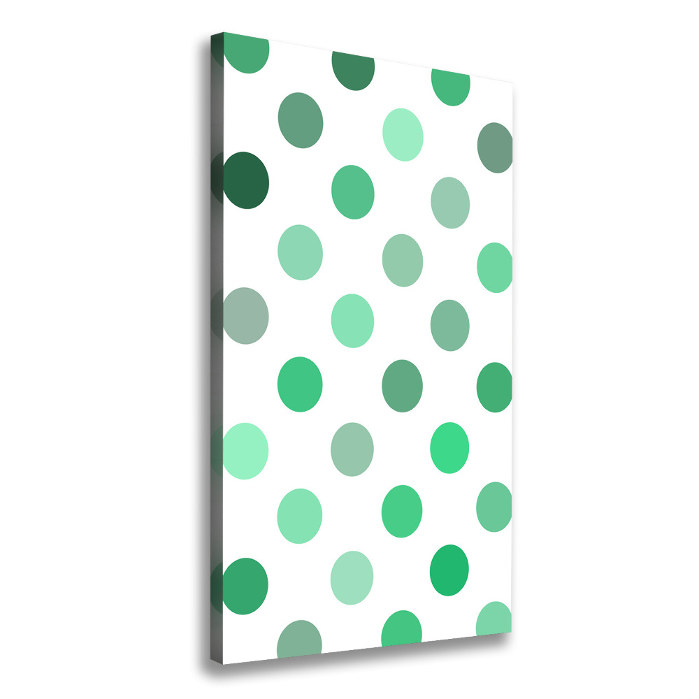 Canvas wall art Green dots