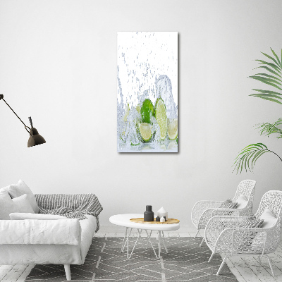 Large canvas wall art Lime