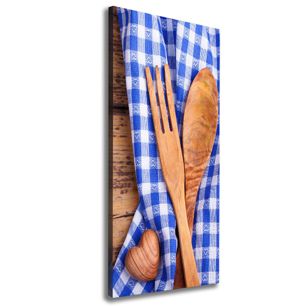 Large canvas wall art Wooden cutlery