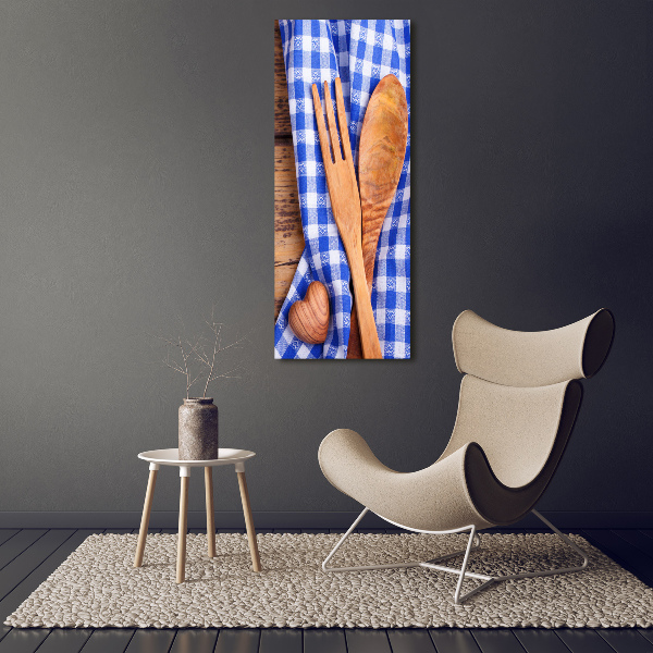 Large canvas wall art Wooden cutlery