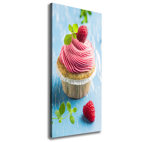 Canvas wall art Raspberry cupcake