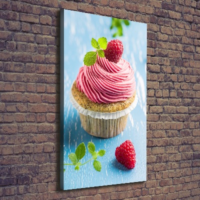 Canvas wall art Raspberry cupcake