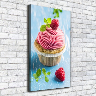 Canvas wall art Raspberry cupcake