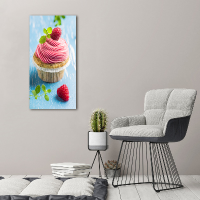 Canvas wall art Raspberry cupcake