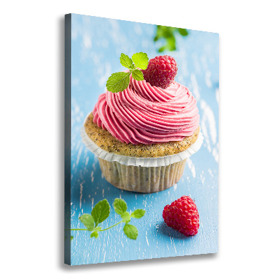 Canvas wall art Raspberry cupcake