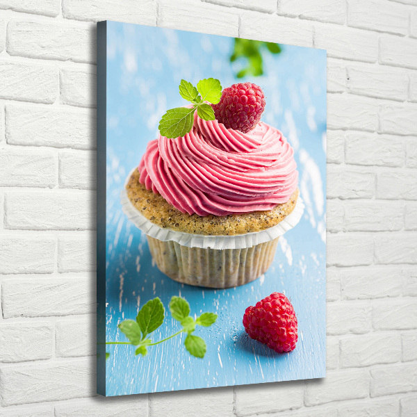 Canvas wall art Raspberry cupcake