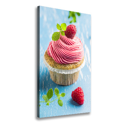 Canvas wall art Raspberry cupcake