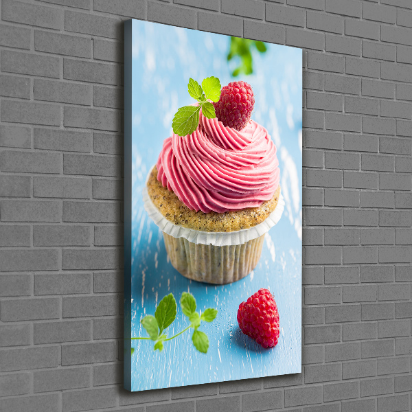 Canvas wall art Raspberry cupcake