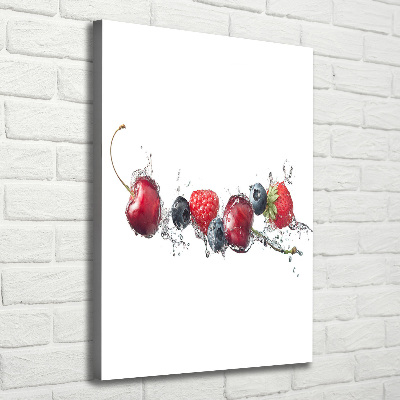 Wall art canvas large Forest fruits