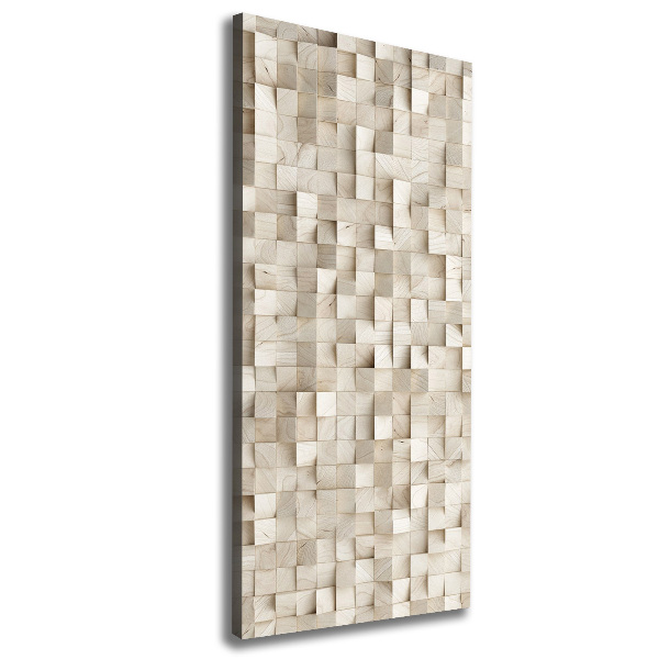 Large canvas wall art Wooden cubes