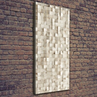 Large canvas wall art Wooden cubes